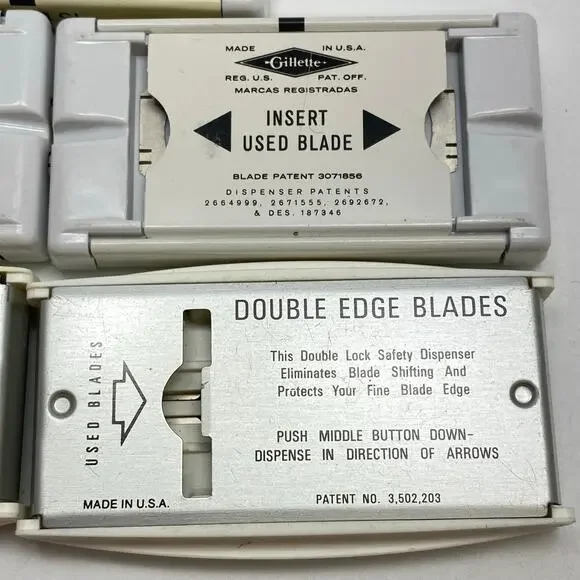 Vintage MERKUR Germany Chrome Double Edge Twist Handle Razor + Gillette Blades